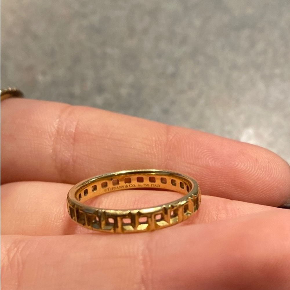 Tiffany true ring 18k yellow gold 3.5 mm wide
